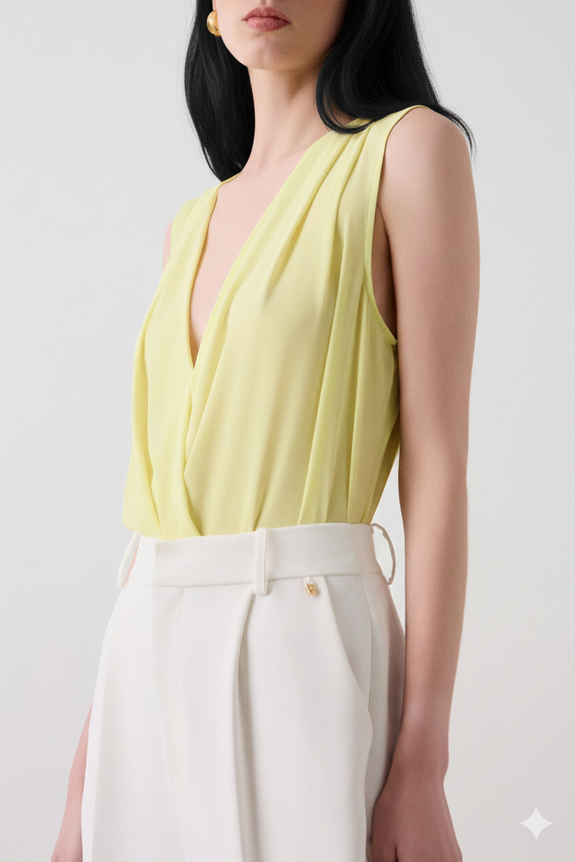 BSB Sleeveless wrap top