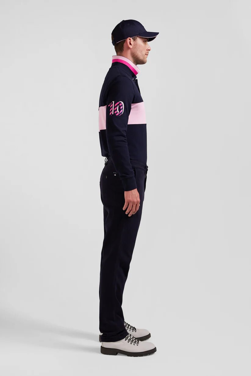 Eden Park Regular fit  stretch cotton and modal pique chino pants