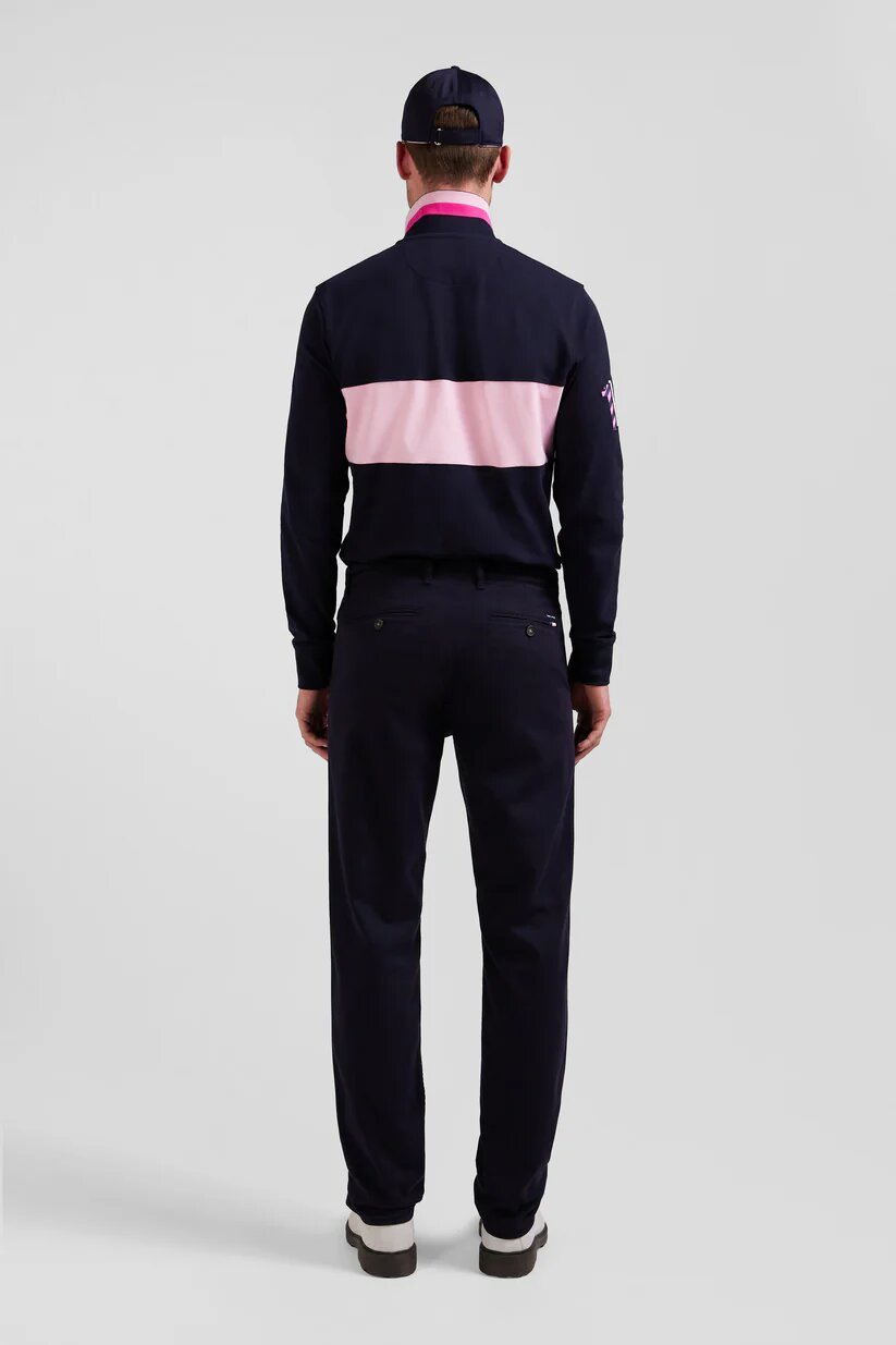 Eden Park Regular fit  stretch cotton and modal pique chino pants