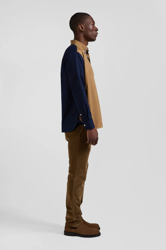 Eden Park Regular fit cotton oxford shirt with circled embroidery