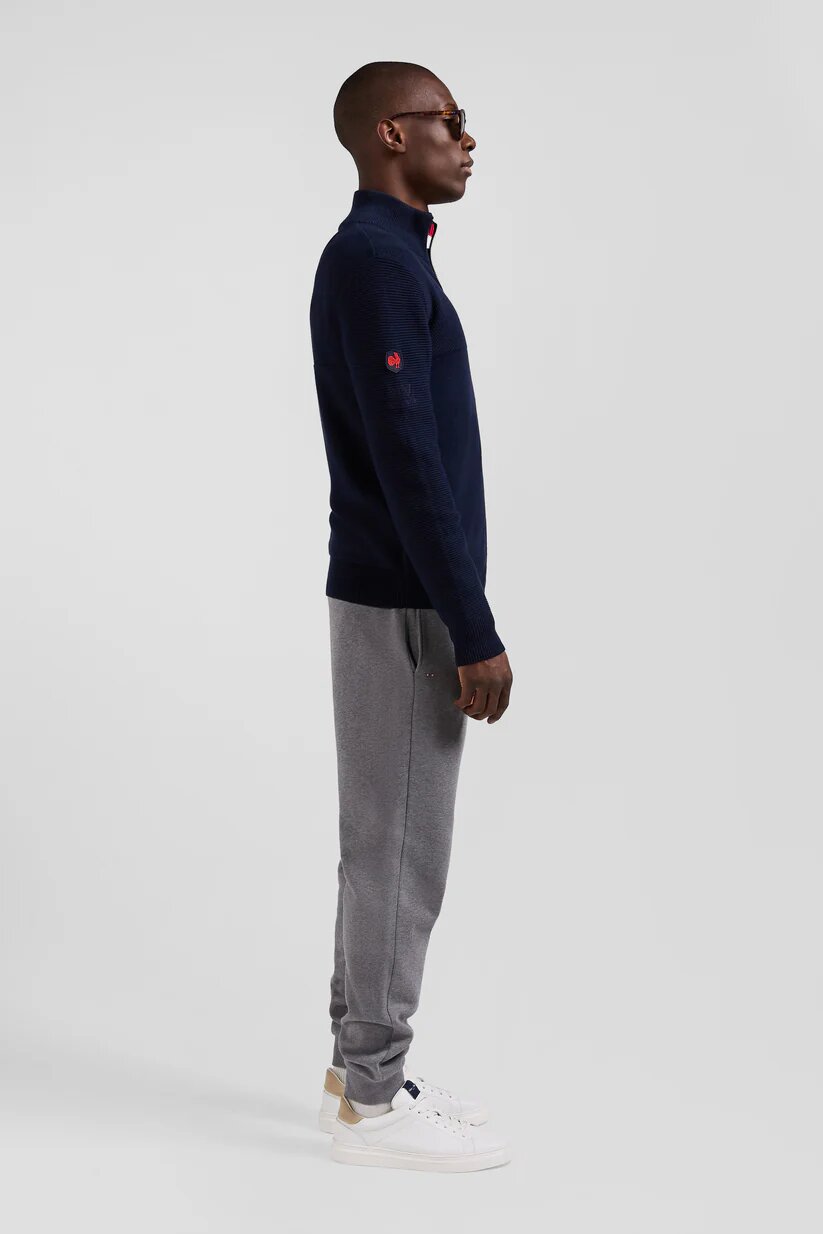 Eden Park Regular fit cotton  de France zipped cardigan