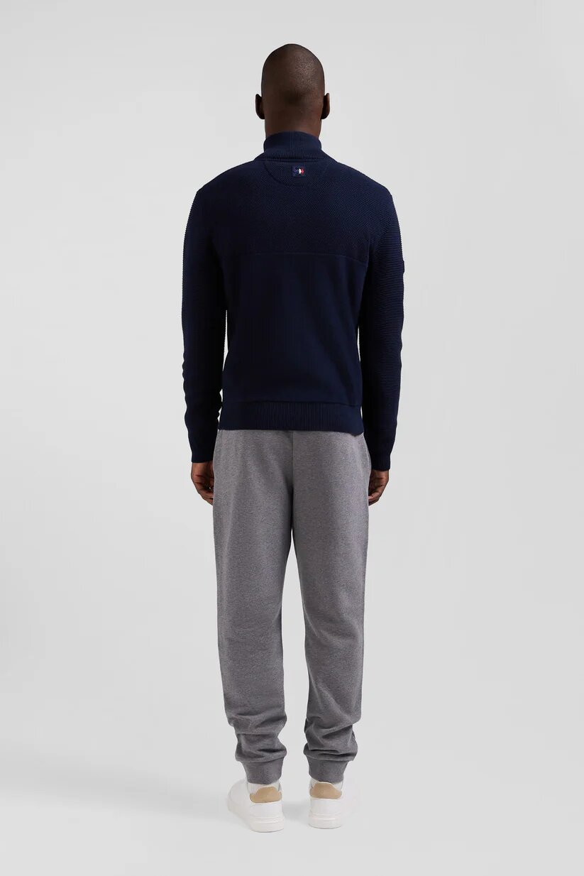 Eden Park Regular fit cotton  de France zipped cardigan