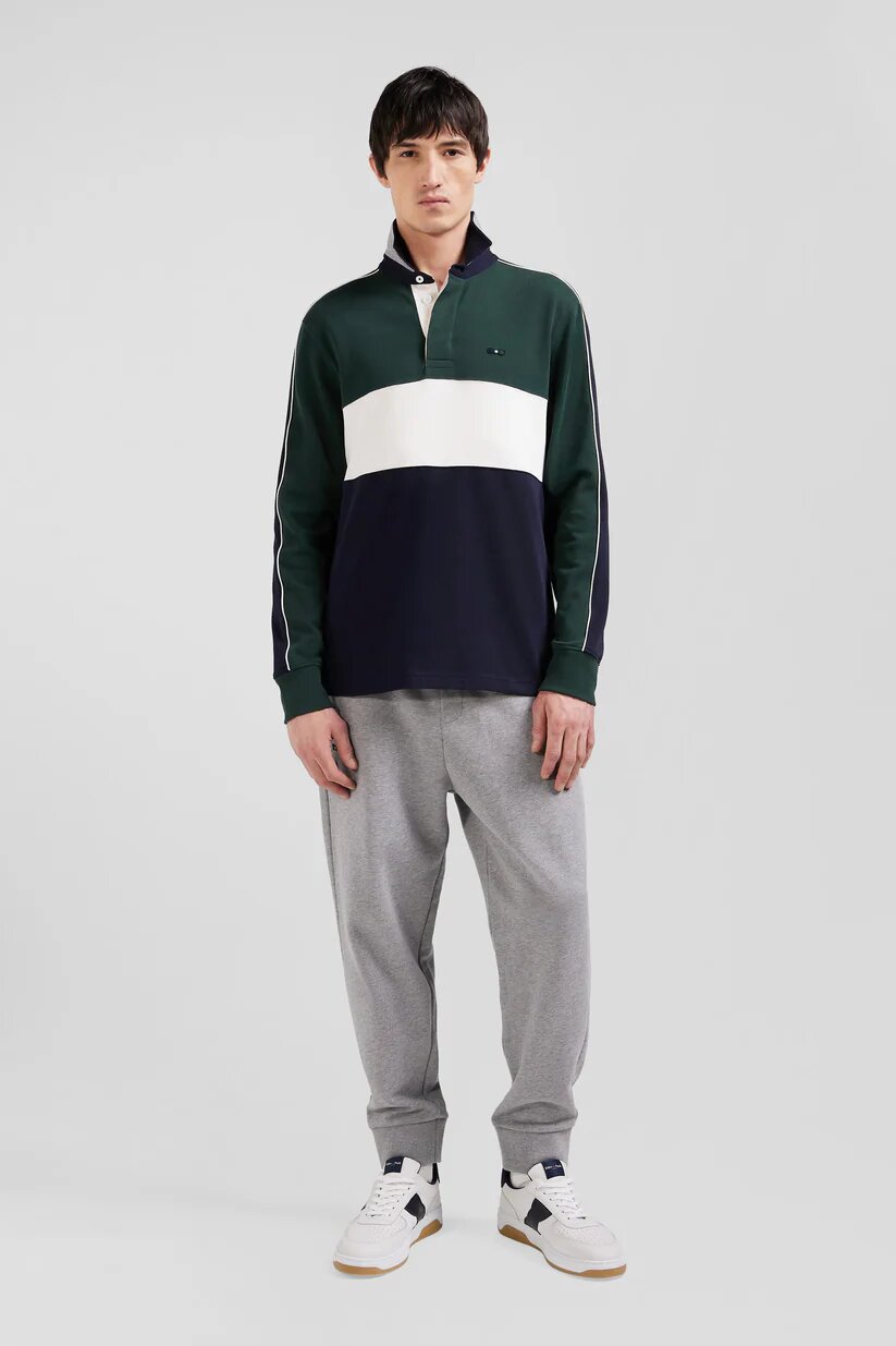 Eden Park Regular fit  cotton color block long sleeve jersey
