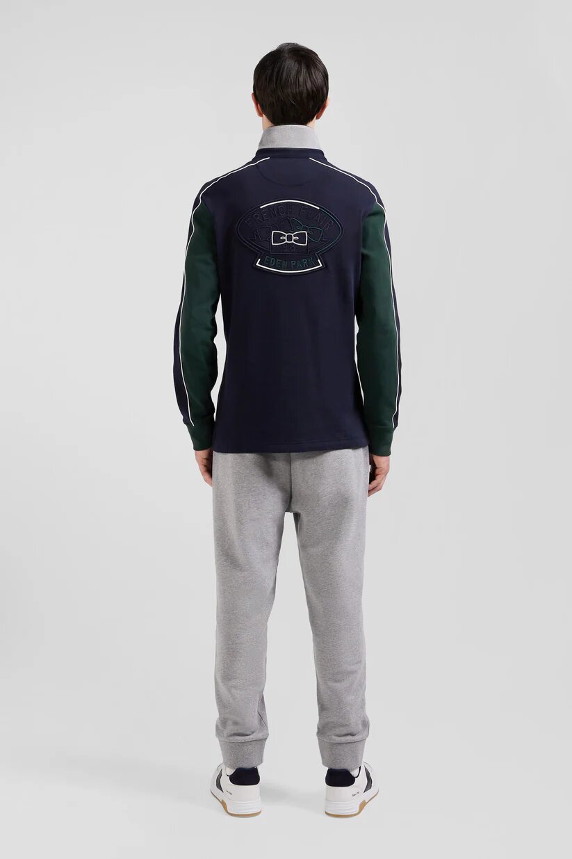 Eden Park Regular fit  cotton color block long sleeve jersey