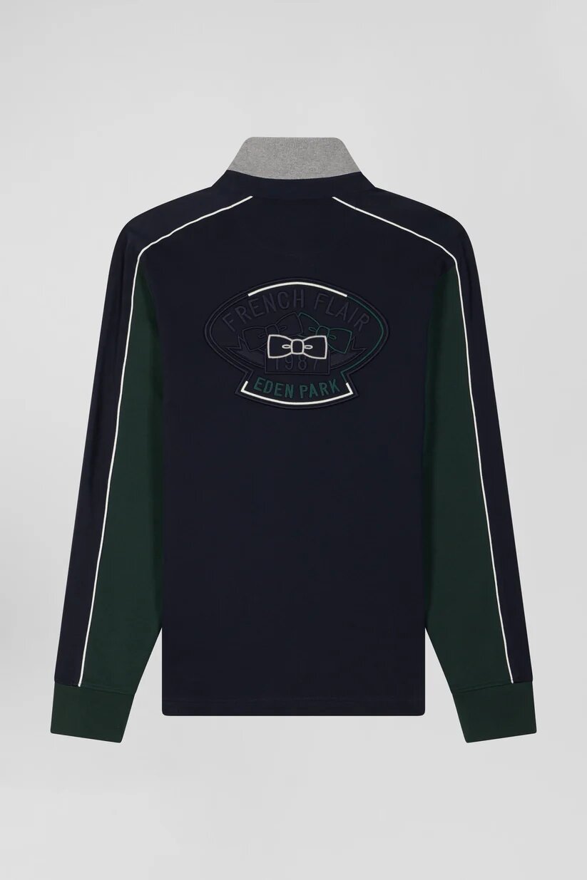Eden Park Regular fit  cotton color block long sleeve jersey