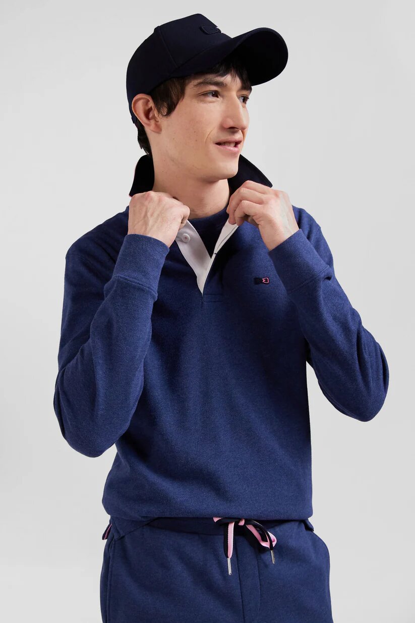 Eden Park Regular fit cotton long-sleeved jersey with bow tie details