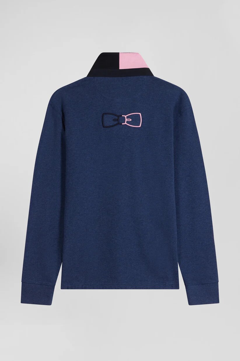 Eden Park Regular fit cotton long-sleeved jersey with bow tie details