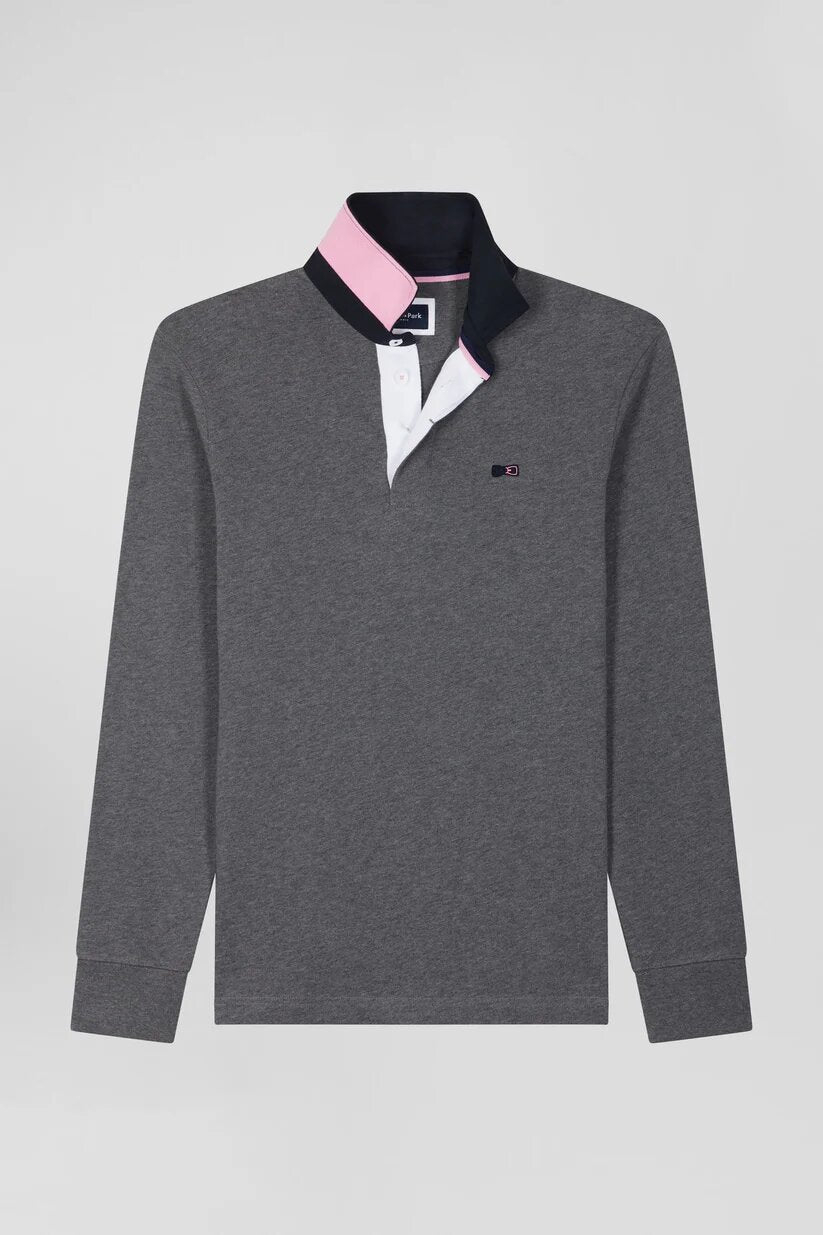 Eden Park Regular fit cotton long-sleeved jersey with bow tie details