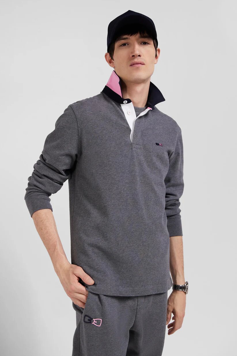 Eden Park Regular fit cotton long-sleeved jersey with bow tie details