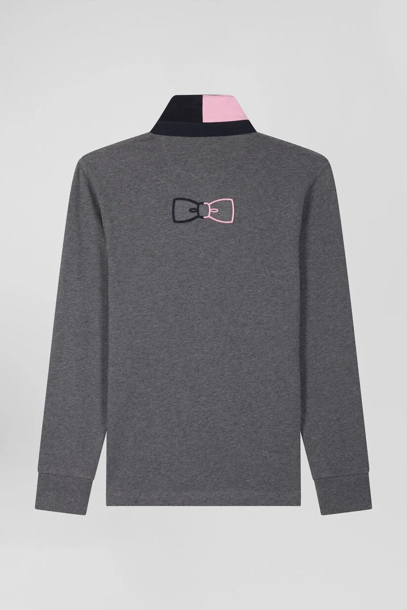 Eden Park Regular fit cotton long-sleeved jersey with bow tie details