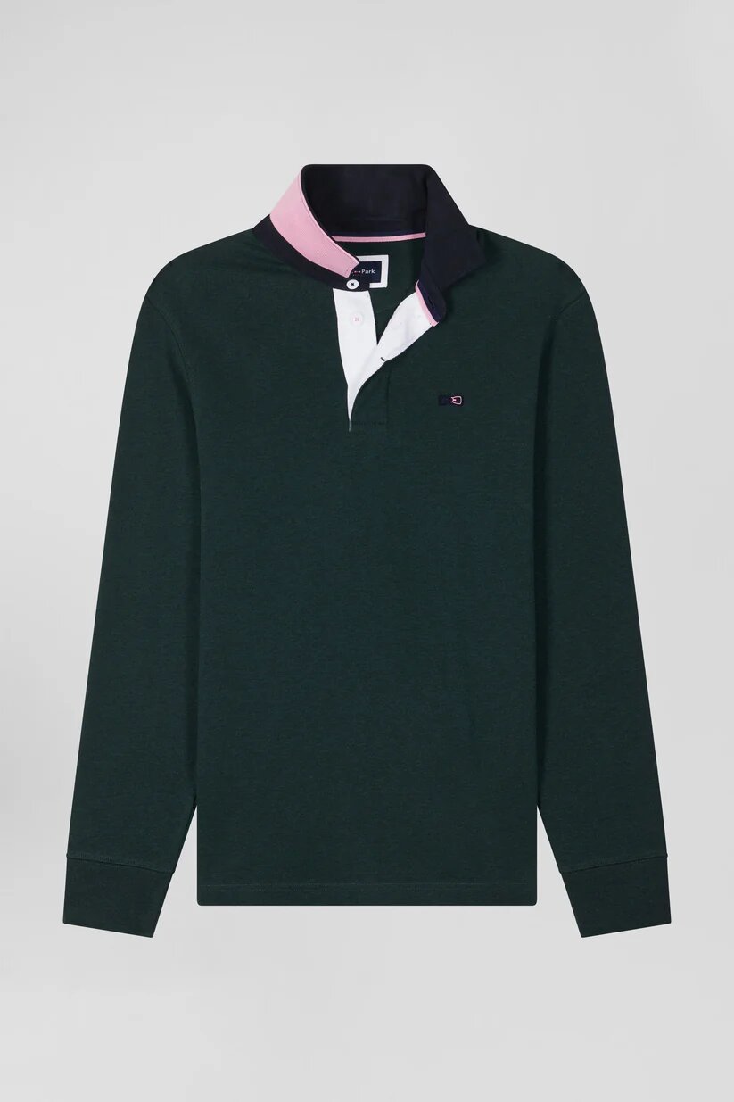 Eden Park Regular fit cotton long-sleeved jersey with bow tie details