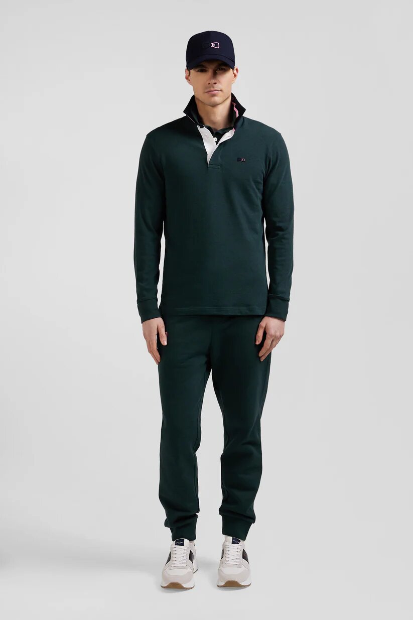 Eden Park Regular fit cotton long-sleeved jersey with bow tie details