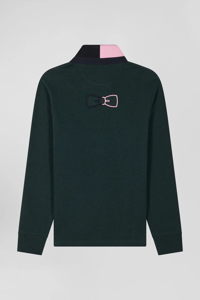 Eden Park Regular fit cotton long-sleeved jersey with bow tie details