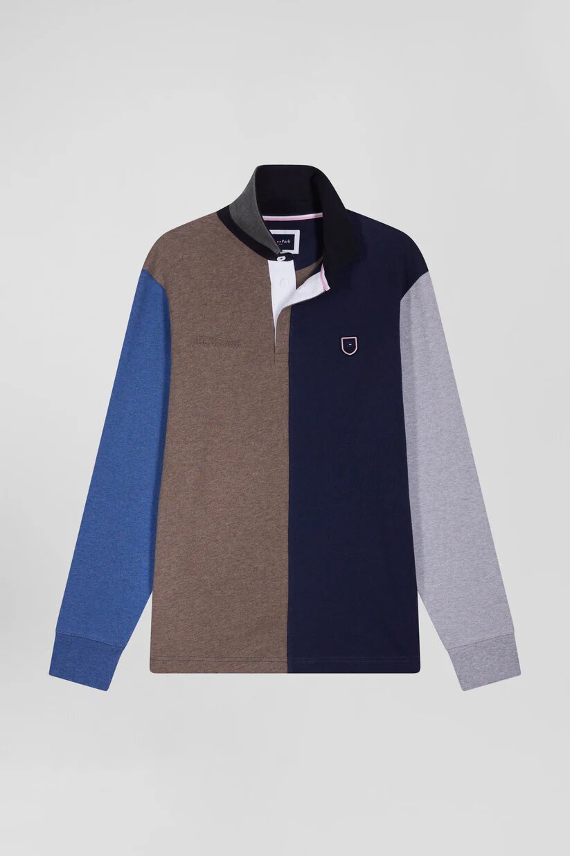 Eden Park Regular fit  cotton color block long sleeve jersey