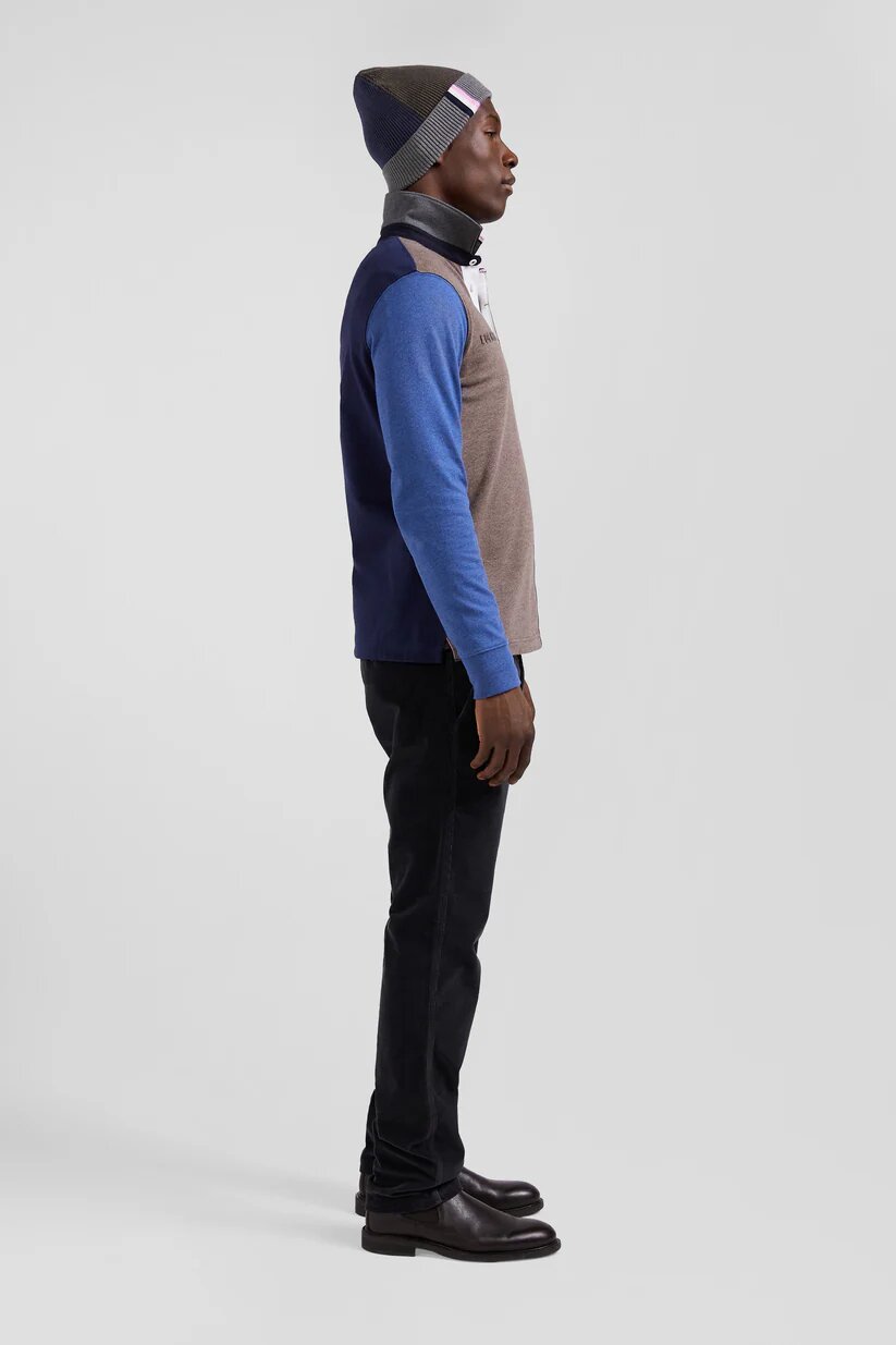 Eden Park Regular fit  cotton color block long sleeve jersey