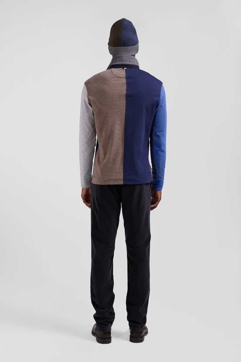 Eden Park Regular fit  cotton color block long sleeve jersey