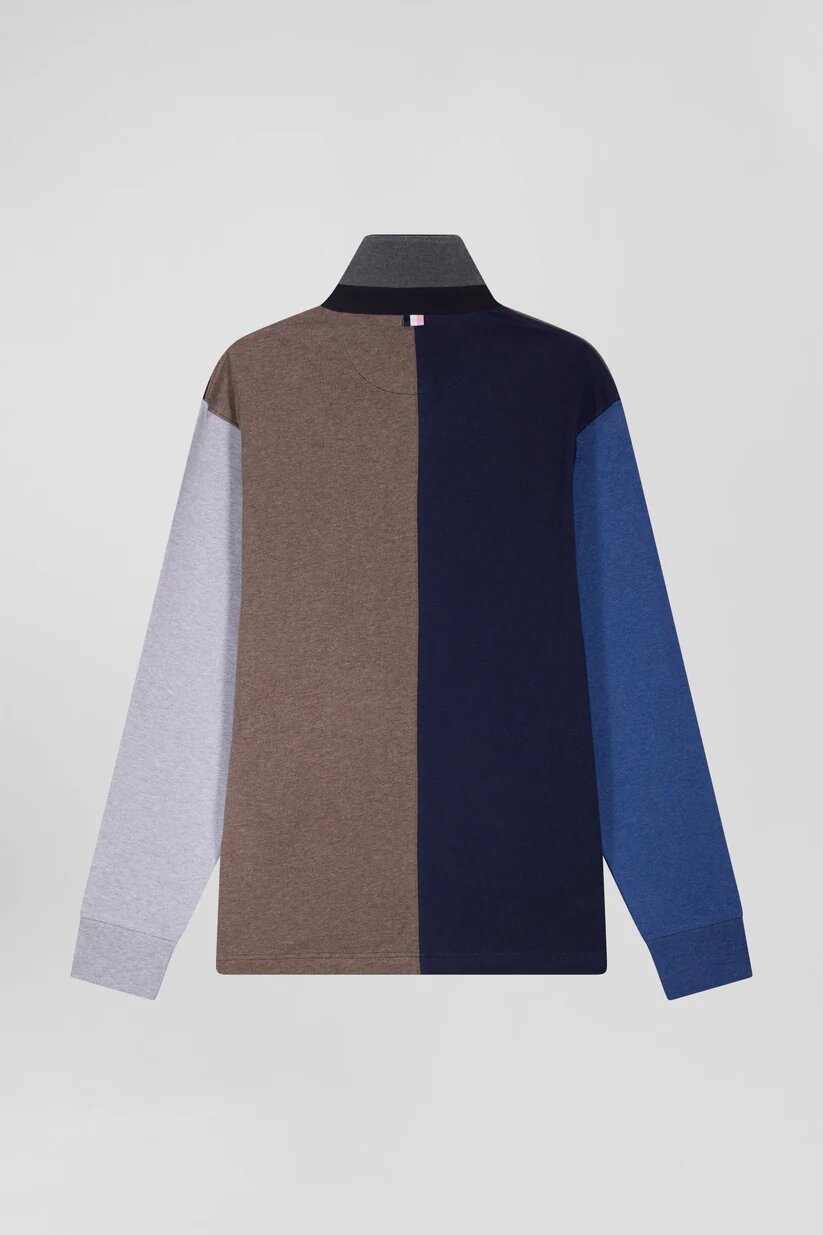 Eden Park Regular fit  cotton color block long sleeve jersey