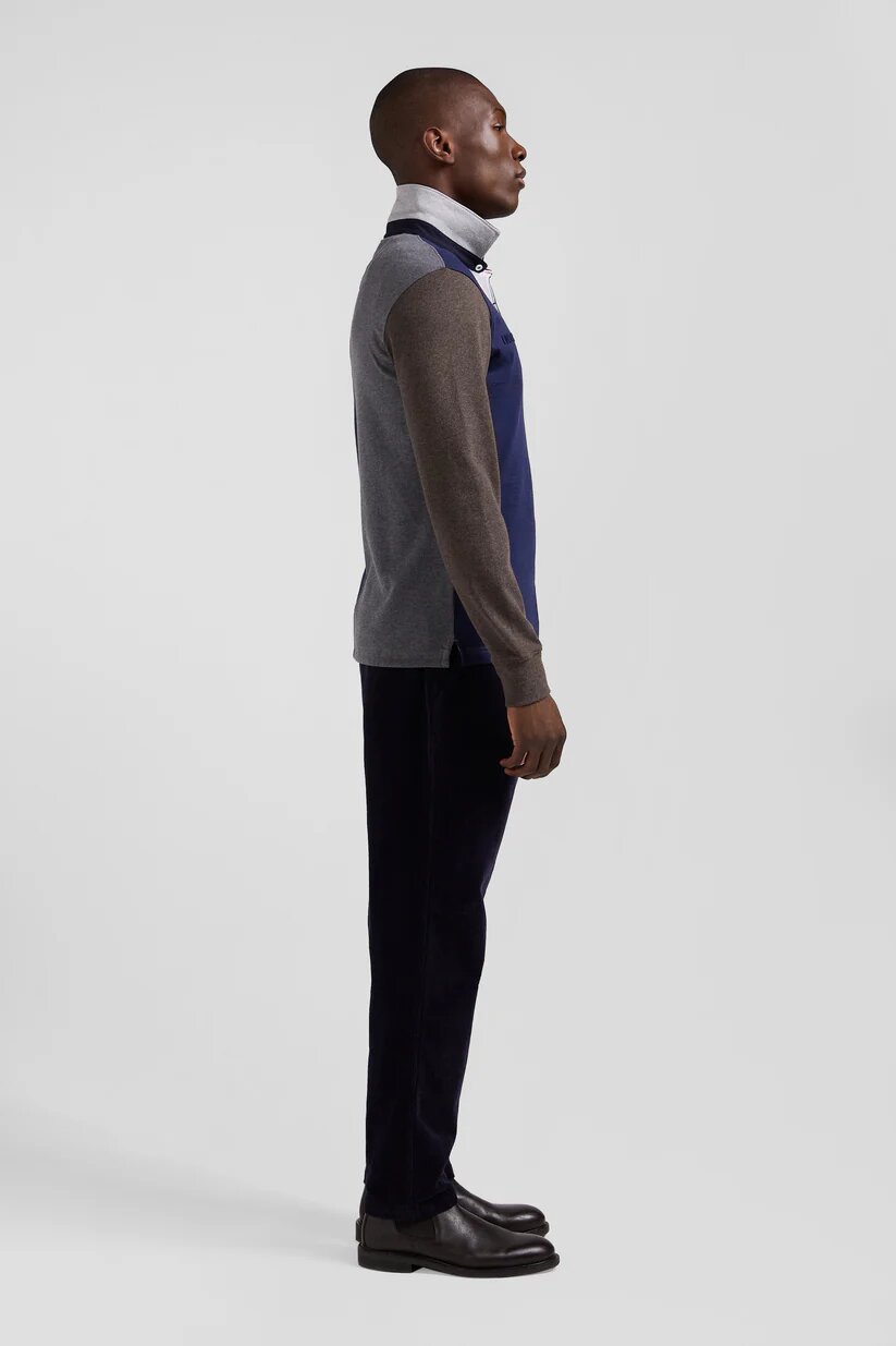 Eden Park Regular fit  cotton color block long sleeve jersey
