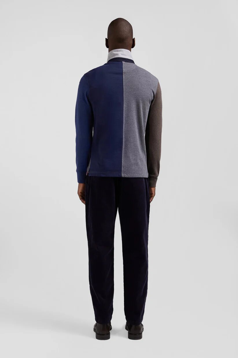 Eden Park Regular fit  cotton color block long sleeve jersey