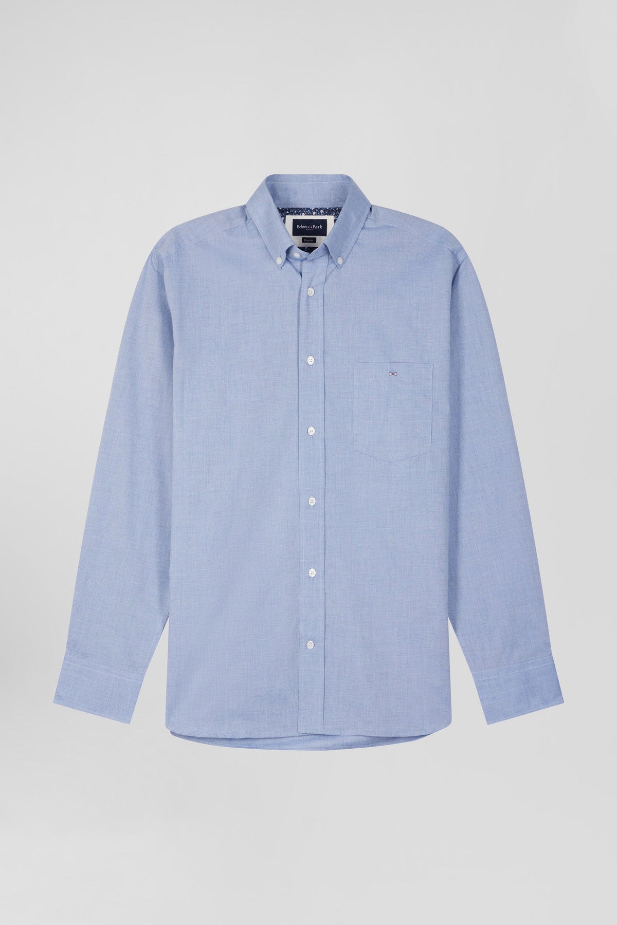 Eden Park Regular Fit Cotton Shirt With Printed Elbow Patches