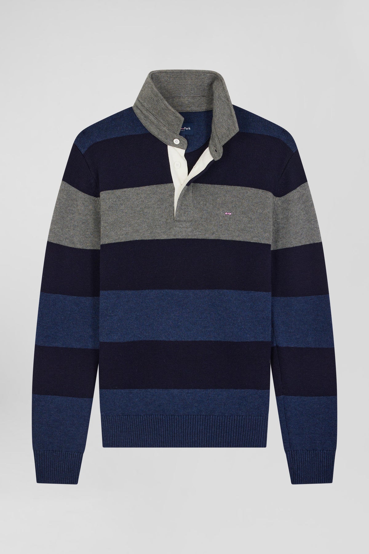 Eden Park Regular Fit Striped Jersey Collar Sweater