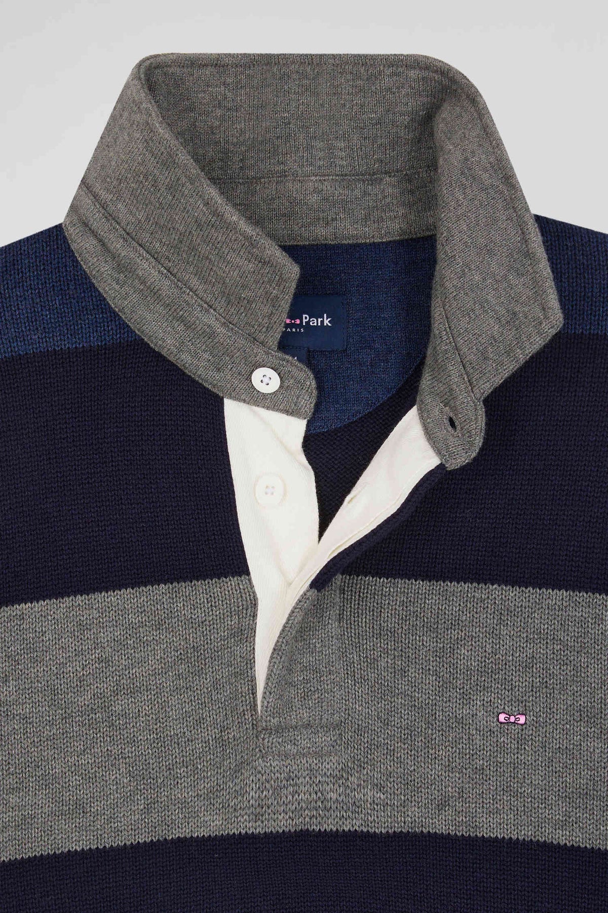 Eden Park Regular Fit Striped Jersey Collar Sweater