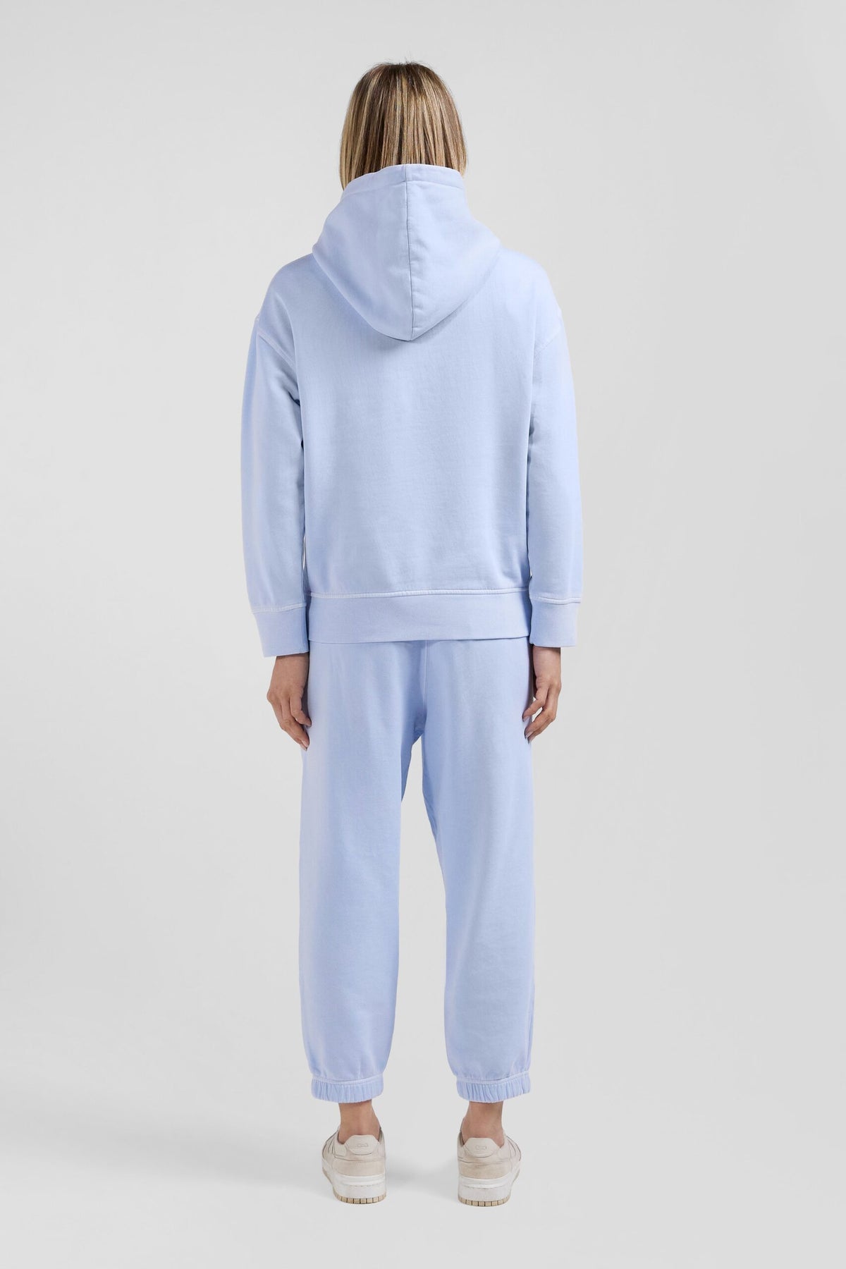 Eden Park Unisex Oversized Fit Overdyed Sky Cotton Fleece Hoodie