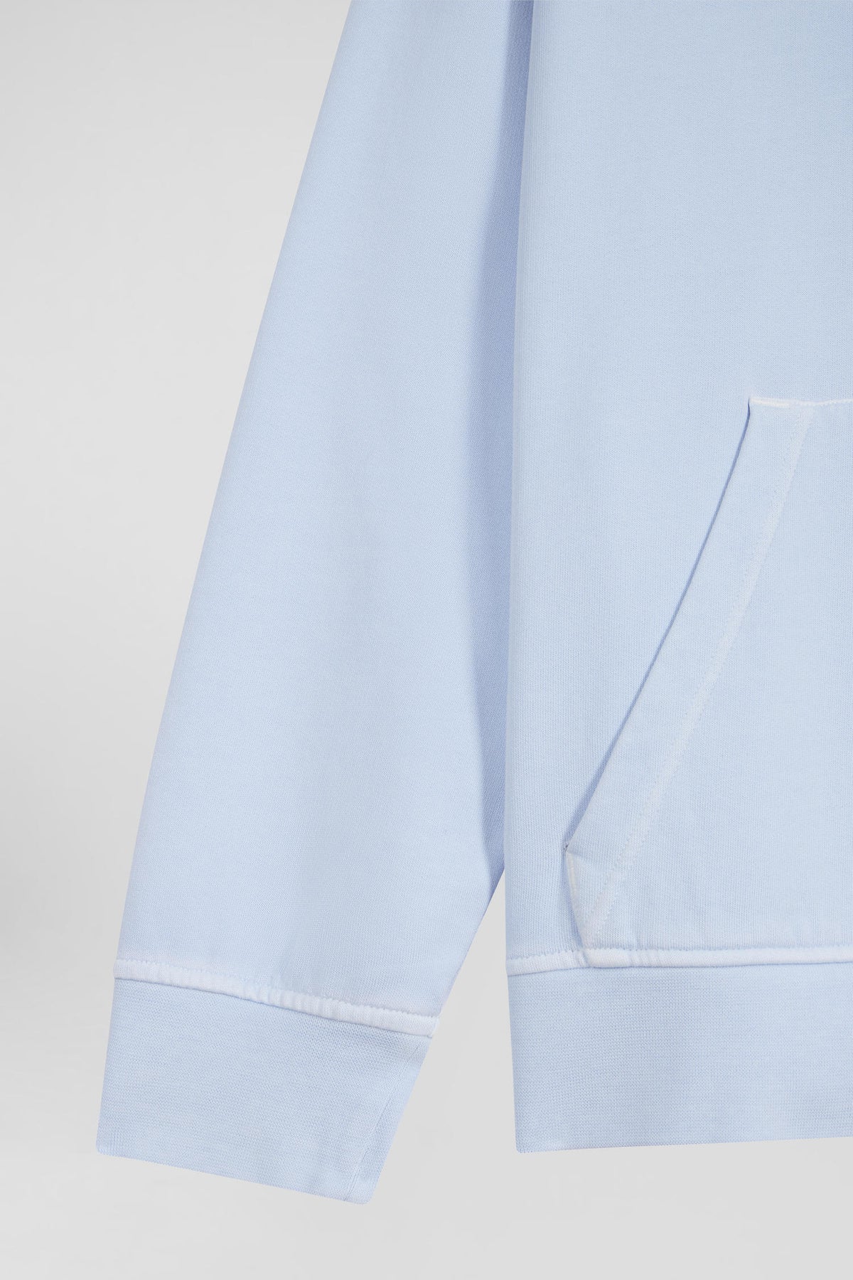 Eden Park Unisex Oversized Fit Overdyed Sky Cotton Fleece Hoodie