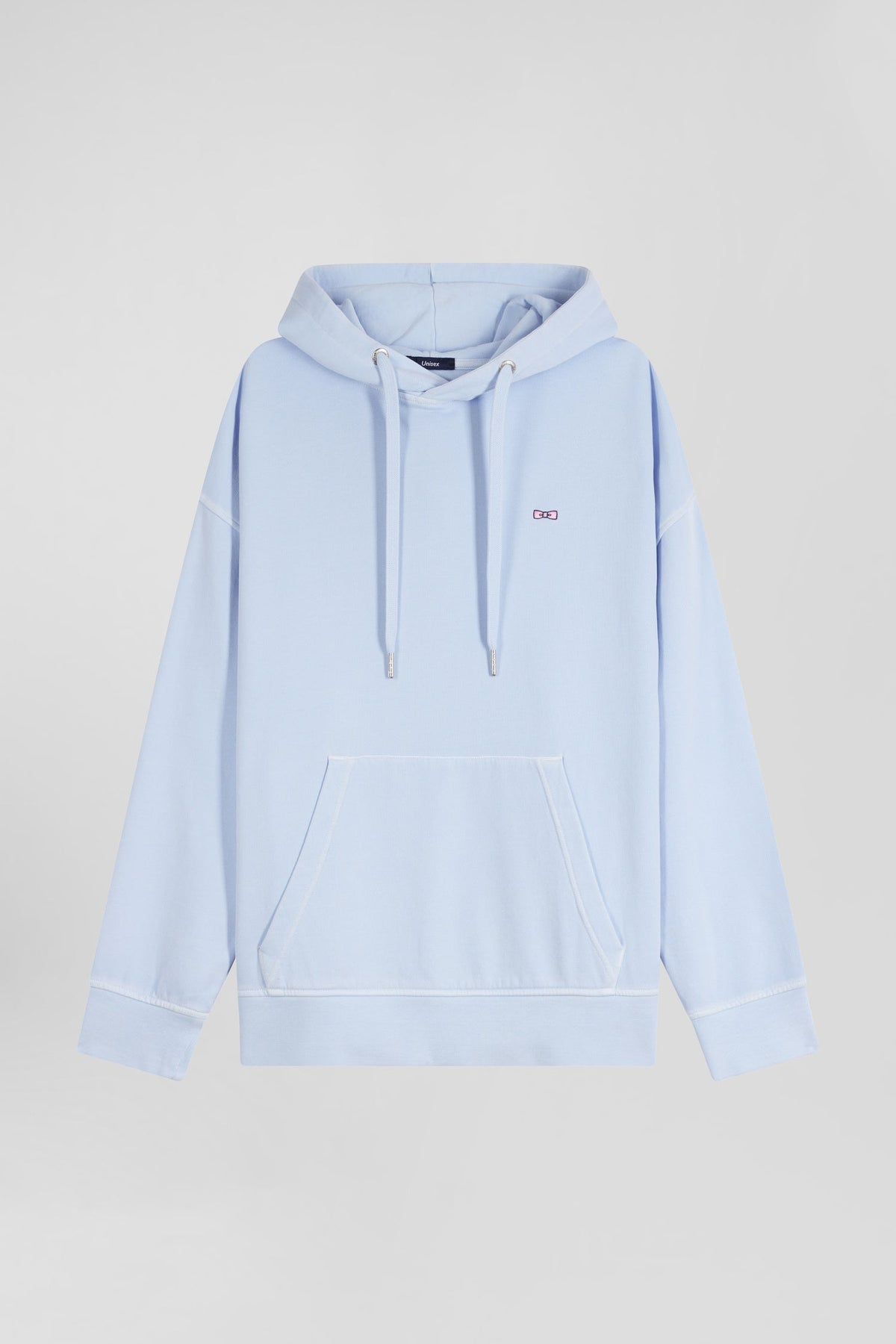 Eden Park Unisex Oversized Fit Overdyed Sky Cotton Fleece Hoodie