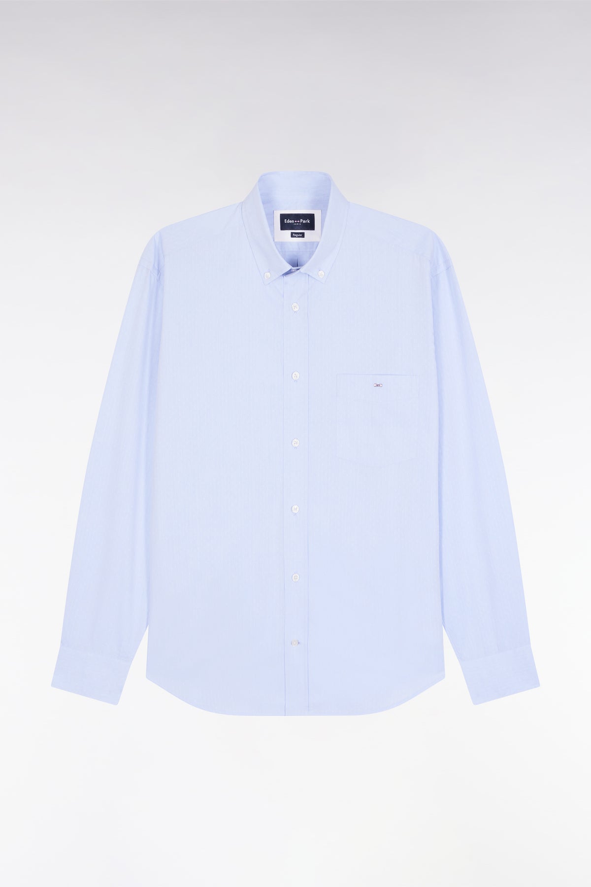 Eden Park Sky cotton shirt with micro-jacquard patterns straight cut