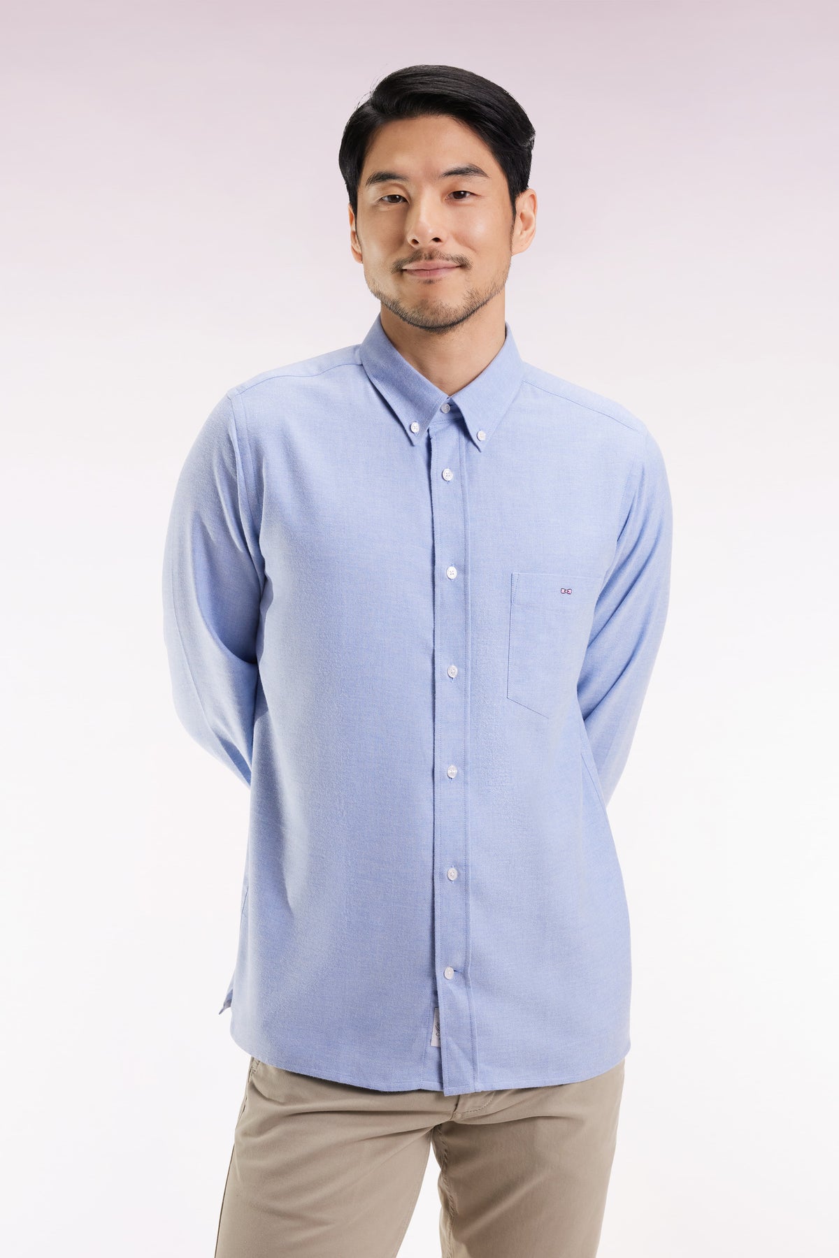 Eden Park Straight cut sky flannel shirt