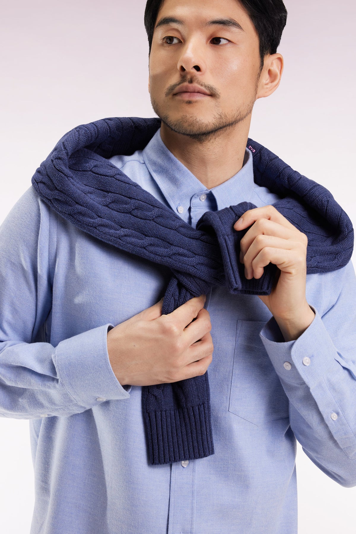 Eden Park Straight cut sky flannel shirt