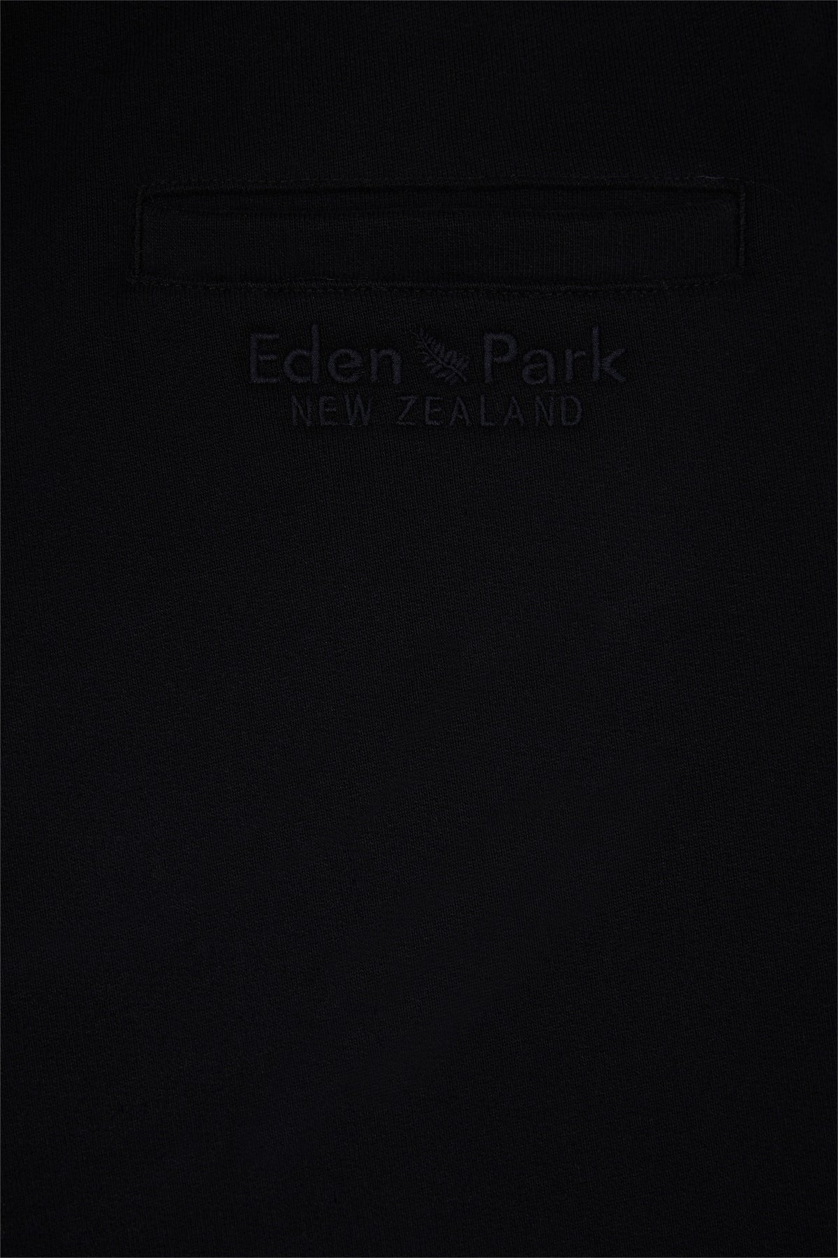Eden Park Black brushed fleece joggers with striped pocket inserts in a relaxed fit