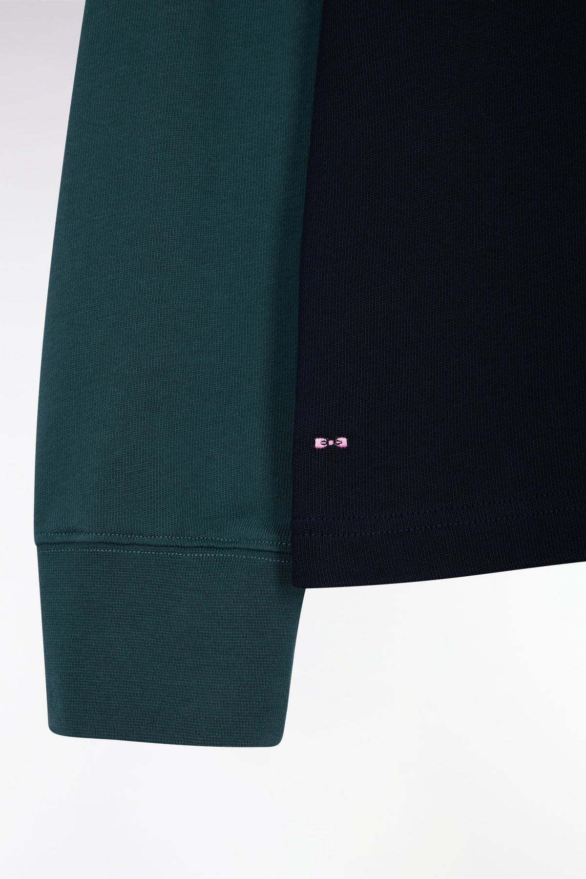 Eden Park Green cotton long-sleeved jersey with cut-and-sew dials