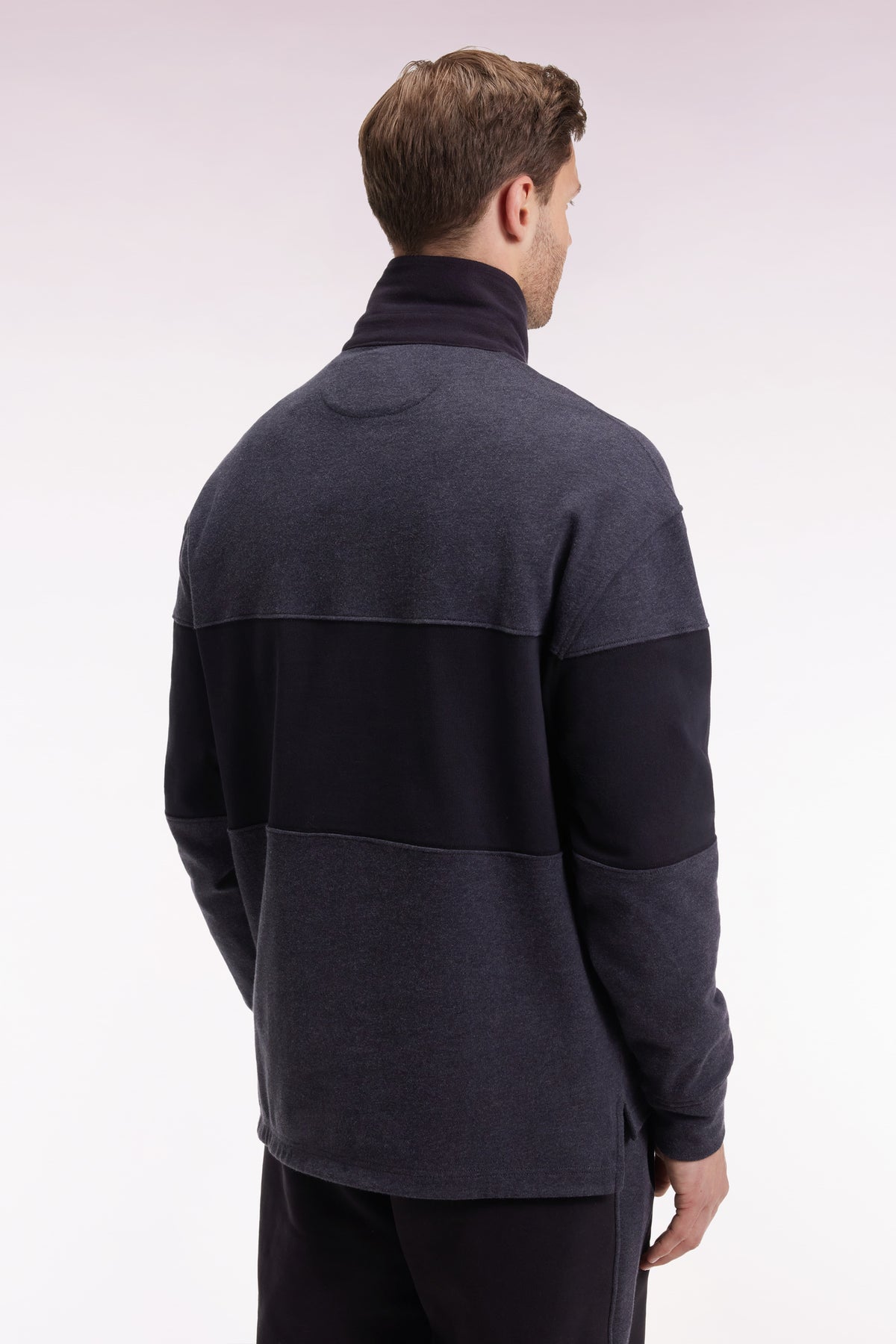 Eden Park Black and grey New Zealand embroidery long sleeve jersey