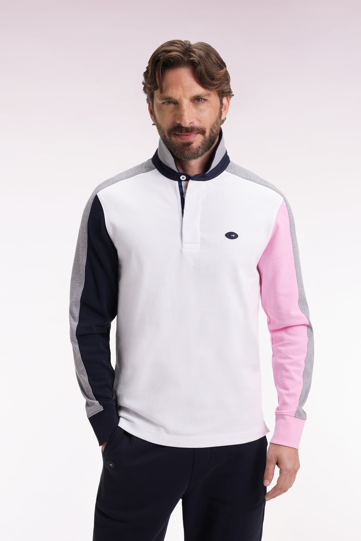 Eden Park XV de France long sleeve jersey with embroidered straight cut back