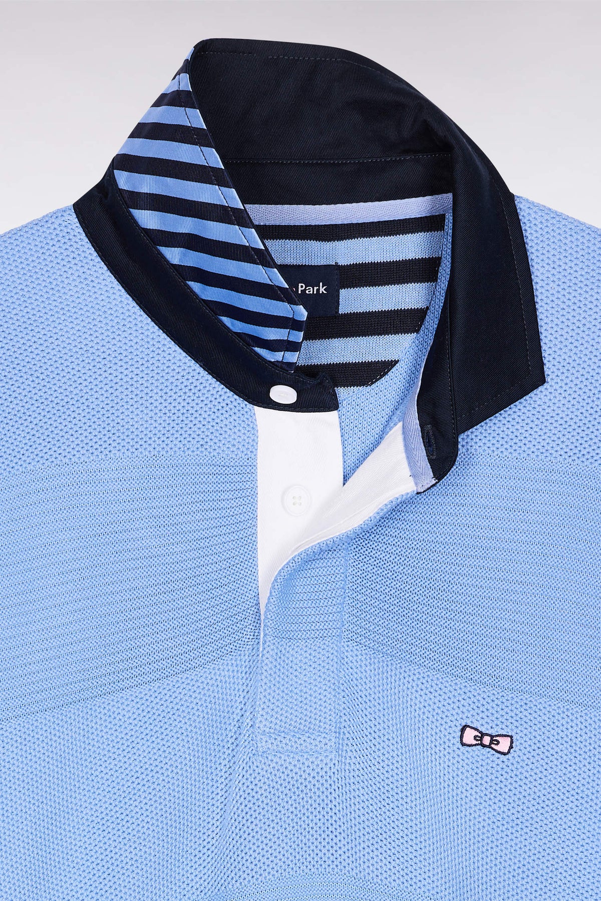 Eden Park Sky cotton jersey collar sweater with stripe effect