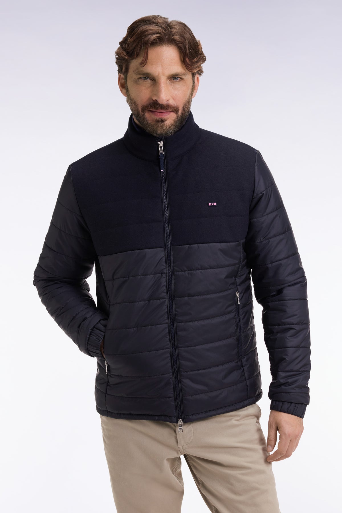 Eden Park Marine bi-material down jacket