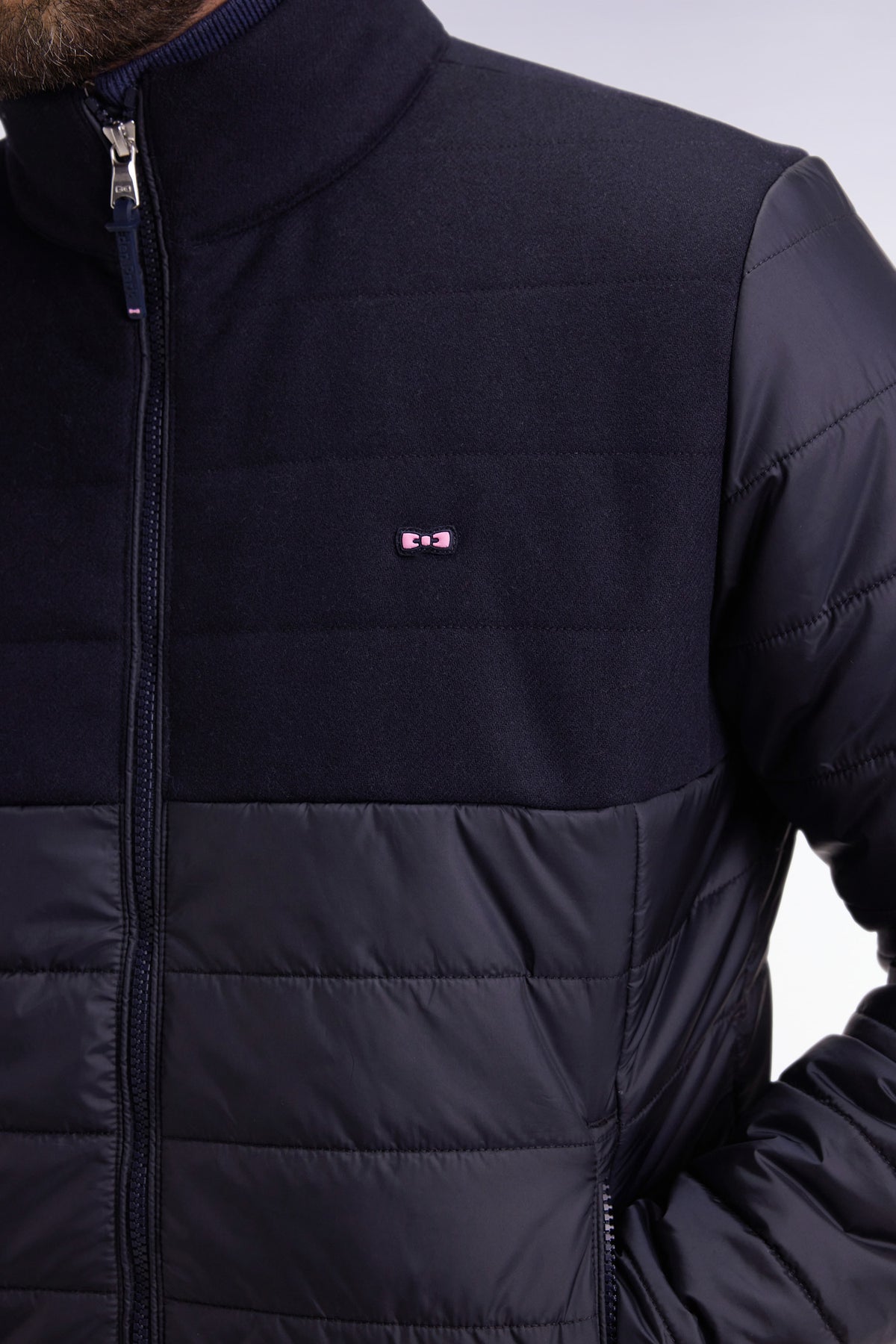 Eden Park Marine bi-material down jacket