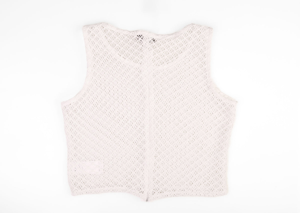 Forever 21 Intricate Crochet Mesh Sleeveless Crop Top