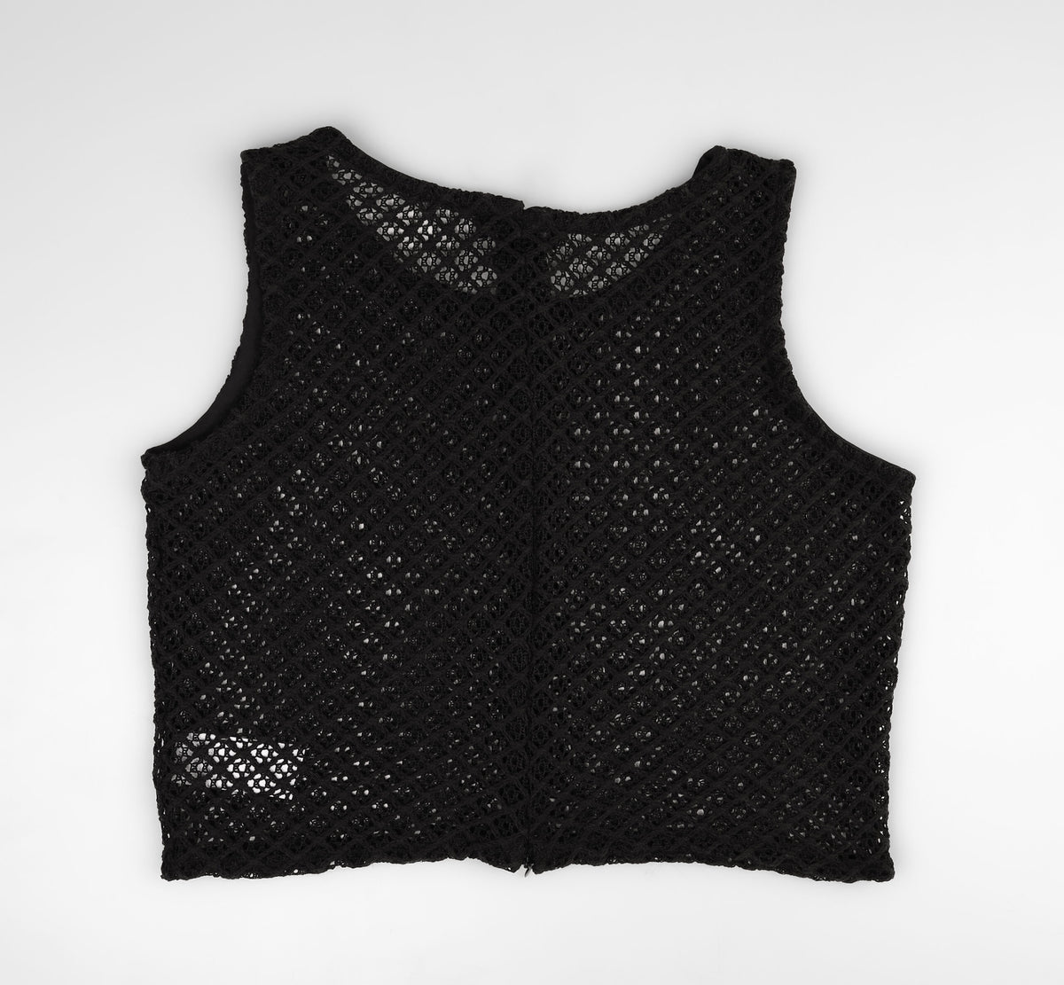 Forever 21 Intricate Crochet Mesh Sleeveless Crop Top