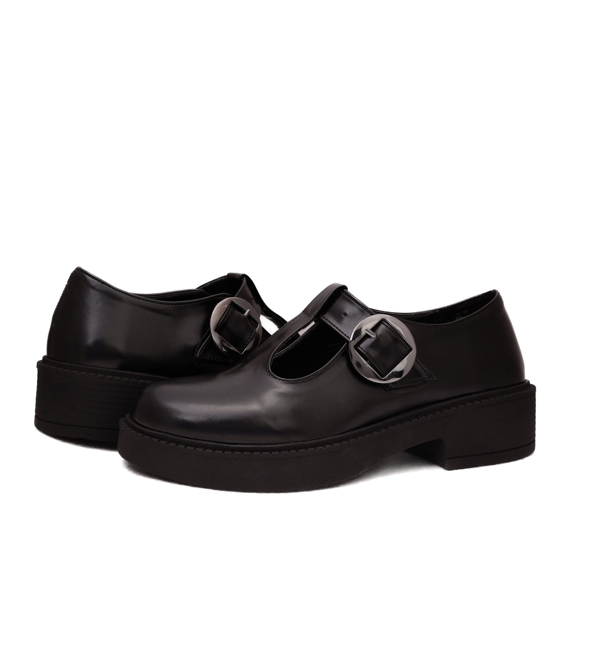 Forever 21 Edgy Chunky Platform T-Strap Mary Janes