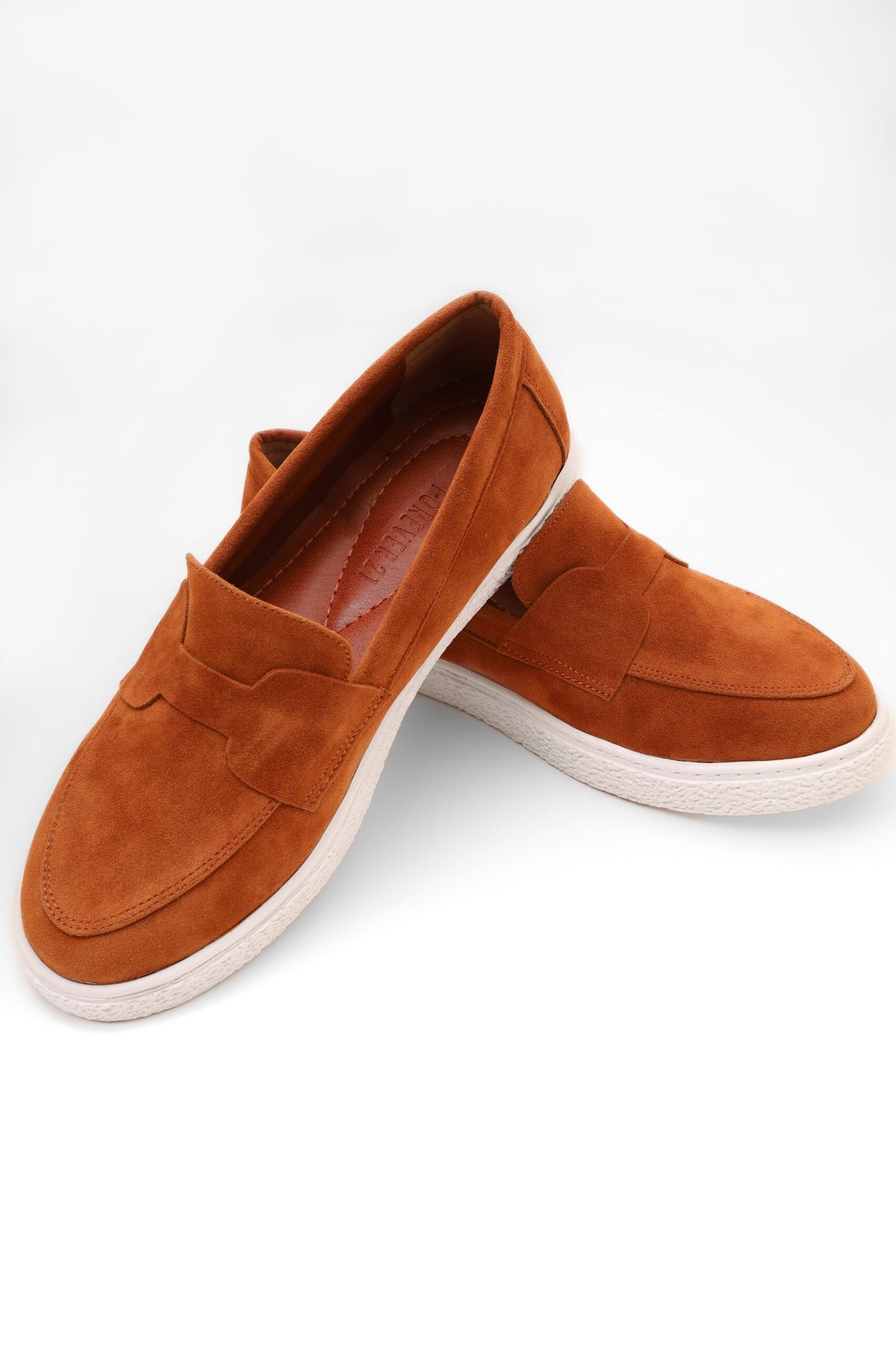 Forever 21 Suede-Finish Loafer Sneakers