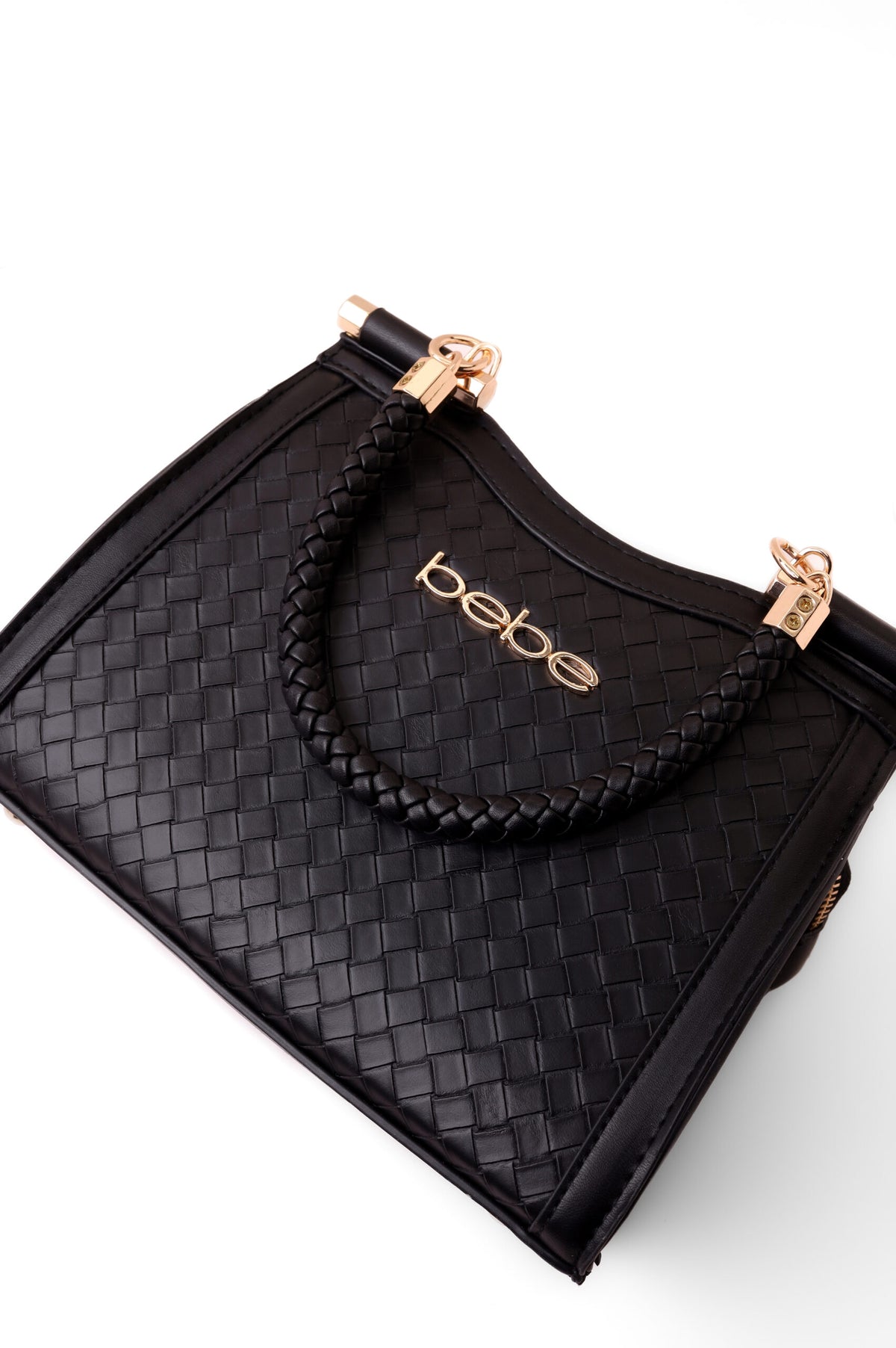 Bebe Elegant Handbag with Braided Top Handle