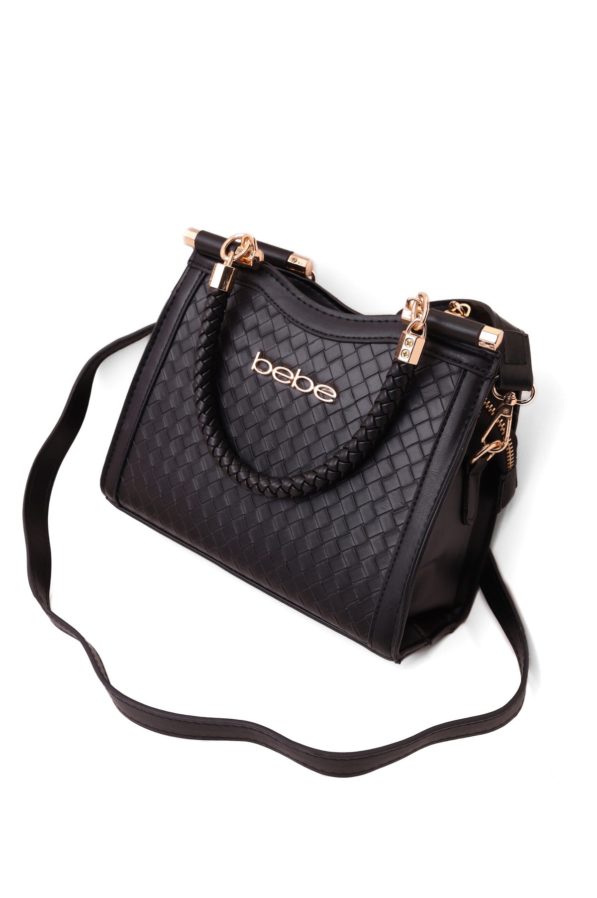 Bebe Elegant Handbag with Braided Top Handle