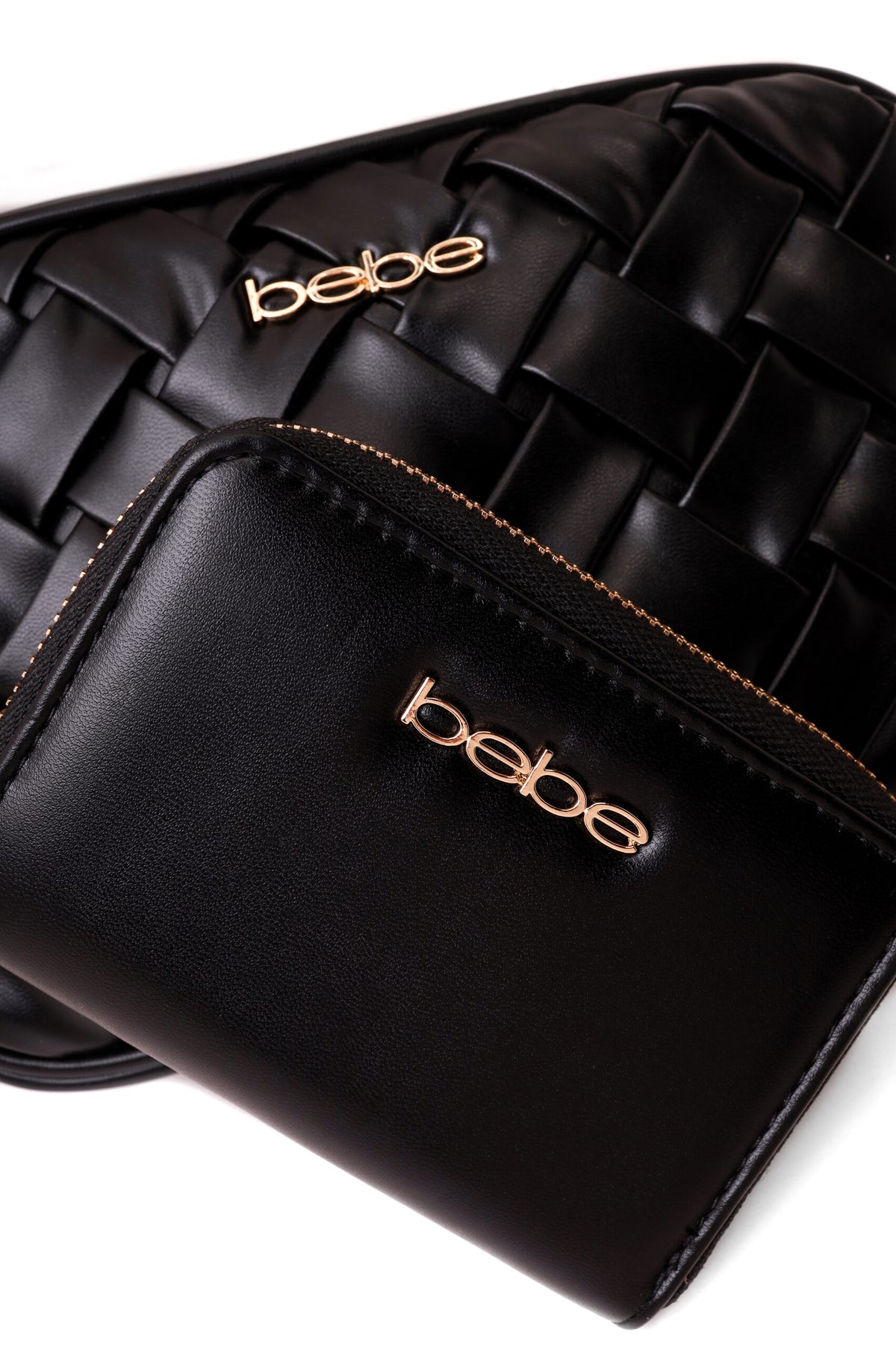 Bebe Women's Braided Faux Leather Shoulder Bag