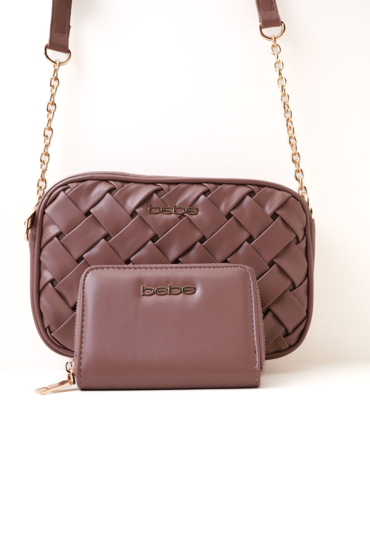 Bebe Women's Braided Faux Leather Shoulder Bag