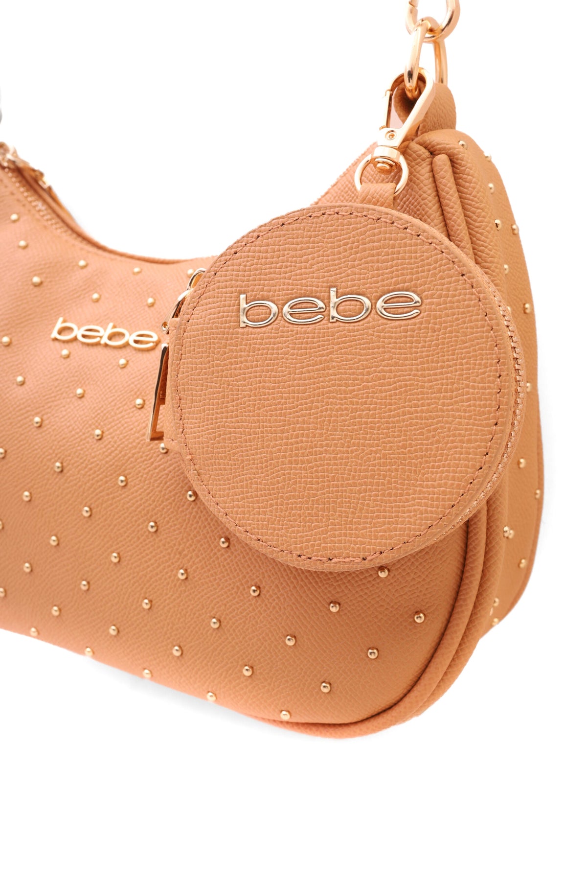 Bebe Studded Mini Hobo Shoulder Bag