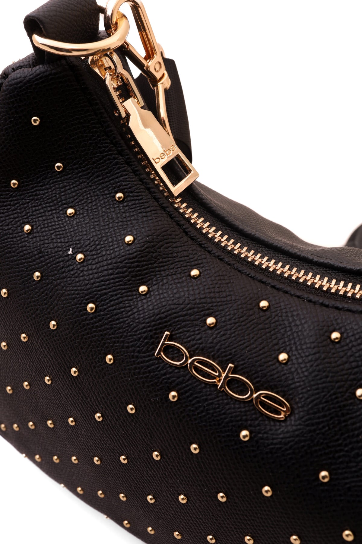 Bebe Studded Mini Hobo Shoulder Bag