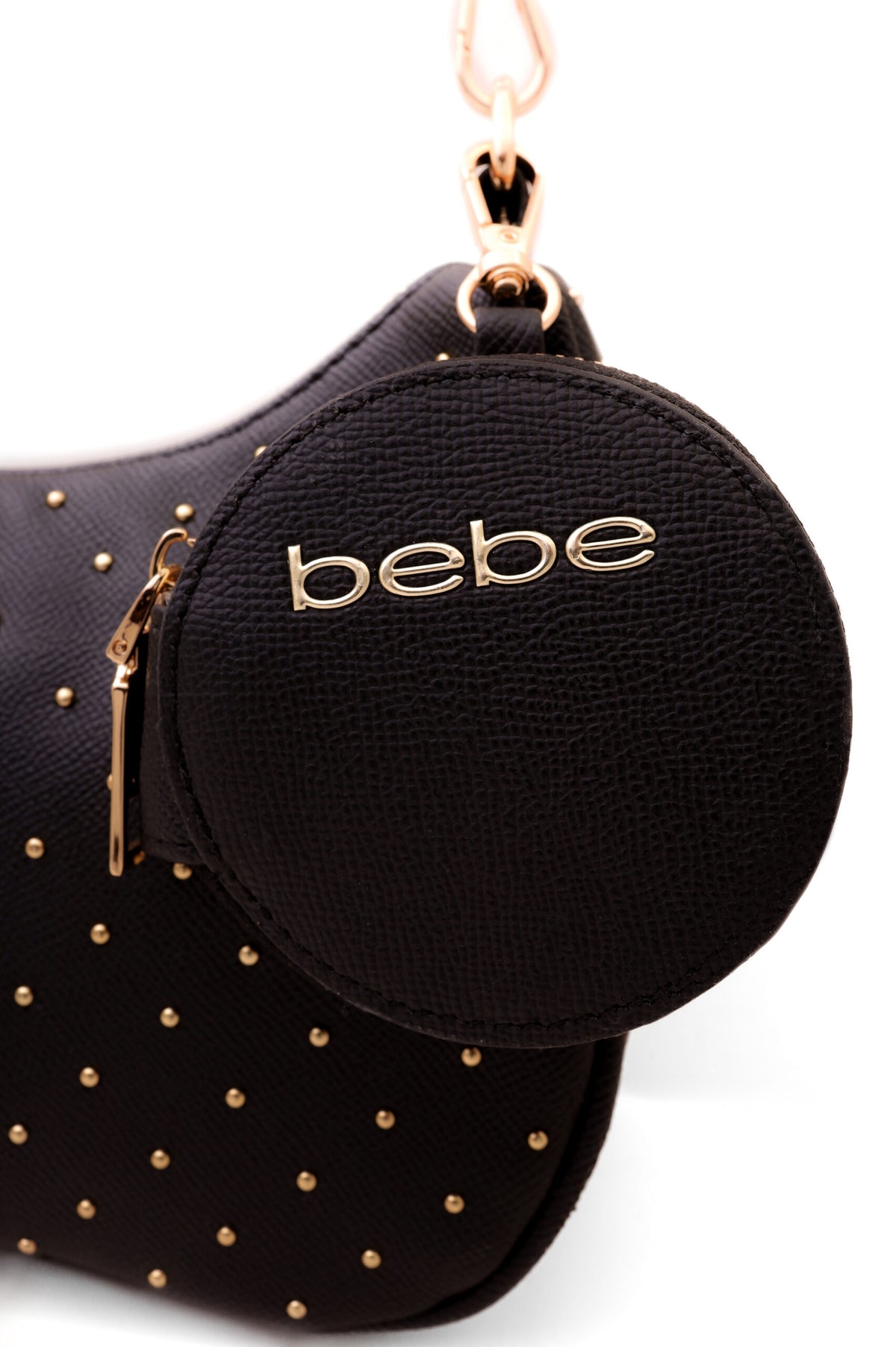 Bebe Studded Mini Hobo Shoulder Bag